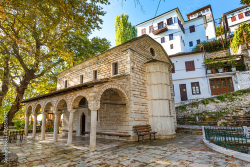 church at Makrinitsa village of Pelion in Greece photo