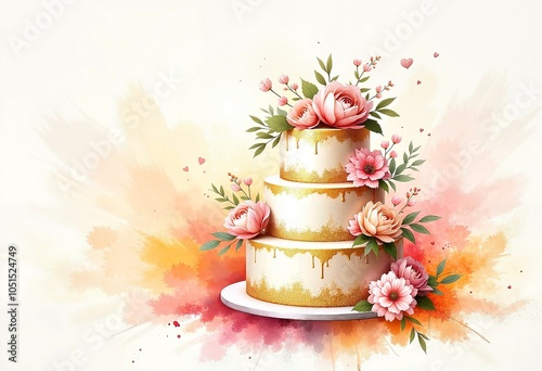 Marriage wedding cake