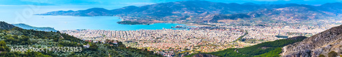 Volos city view from Pelion mount, Greece photo