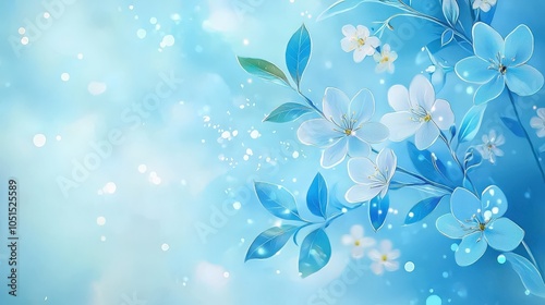 An eye-catching blue background featuring a soft bokeh effect for dreamy, calming visuals.