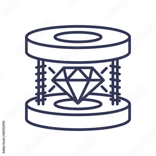 Diamond under pressure symbolizes innovation and technological advancement.