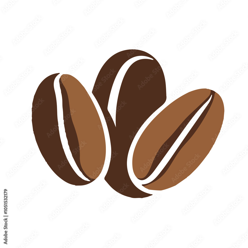 Obraz premium coffee beans on a white background