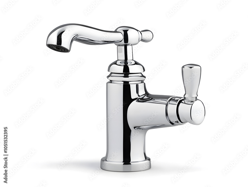 Bathroom sink faucet, isolated on white background Bathroom sink faucet, isolated on white background