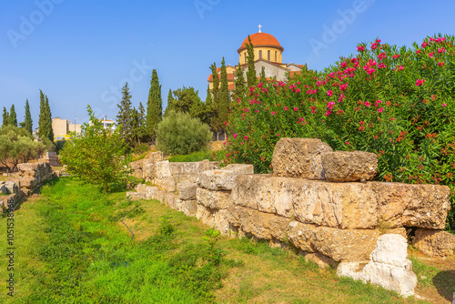 Remains of ancient Kerameikos of Athens, Greece