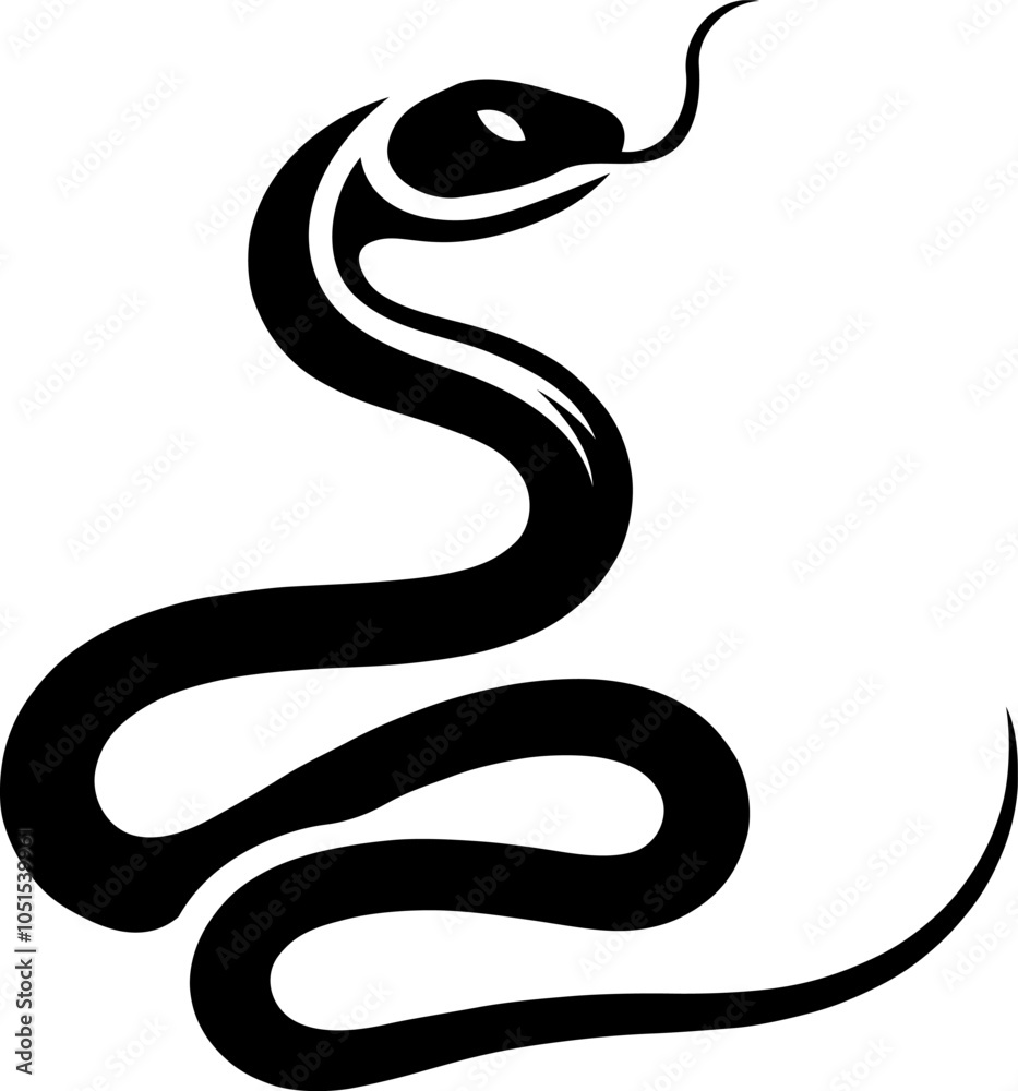 Symbol that represents wisdom, deep thought and cunning. Chinese calendar snake Symbol that represents wisdom, deep thought and cunning. Chinese calendar snake