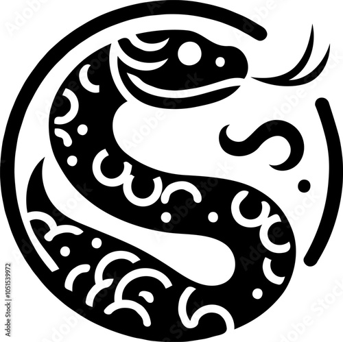 The snake is the sixth element in the order of the Chinese calendar and represents wisdom, deep thought and cunning