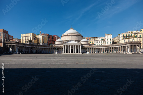 Wallpaper Mural Piazza del Plebiscito and the Cathedral of San Francesco di Paola in Naples. Torontodigital.ca