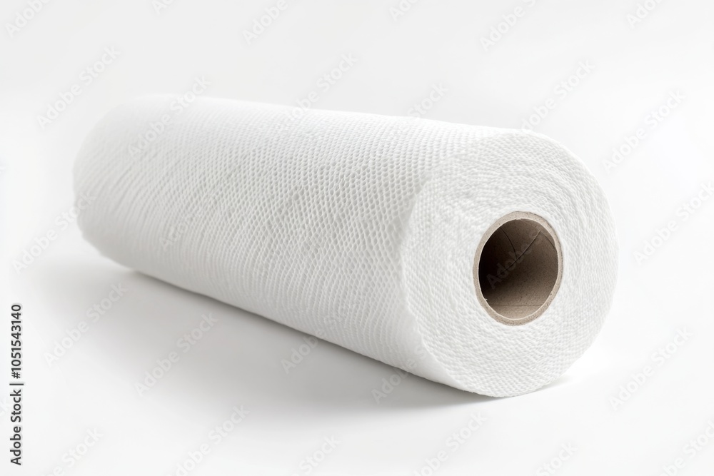Obraz premium Isolated Paper Towel Roll on White Background