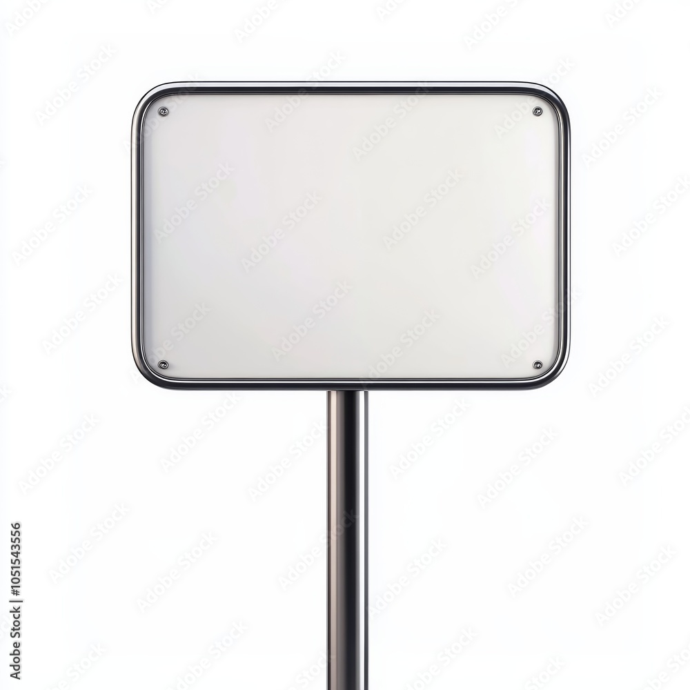 Fototapeta premium Blank Road Signpost with Empty Square Sign