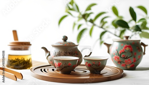 tea on a white background