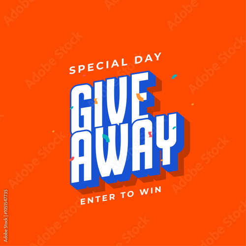 Giveaway social media banner design template