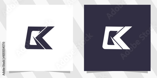 letter gk kg logo design vector