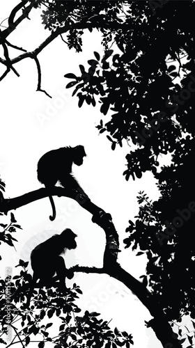 monkey silhouettes