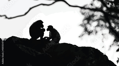 monkey silhouettes