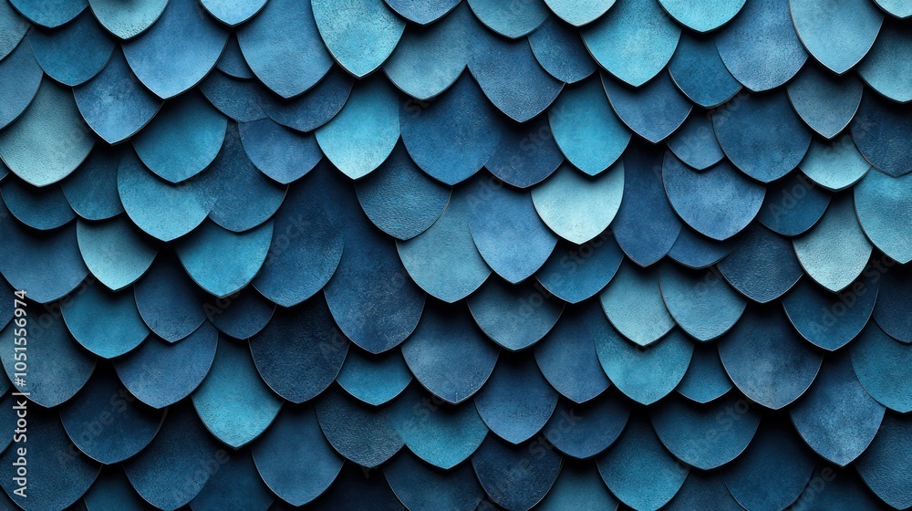 Abstract Blue Scaled Pattern, Seamless Texture Abstract Blue Scaled Pattern, Seamless Texture