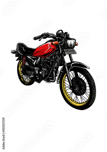 rx king Motorcycle clipart elements on white background (raster version)