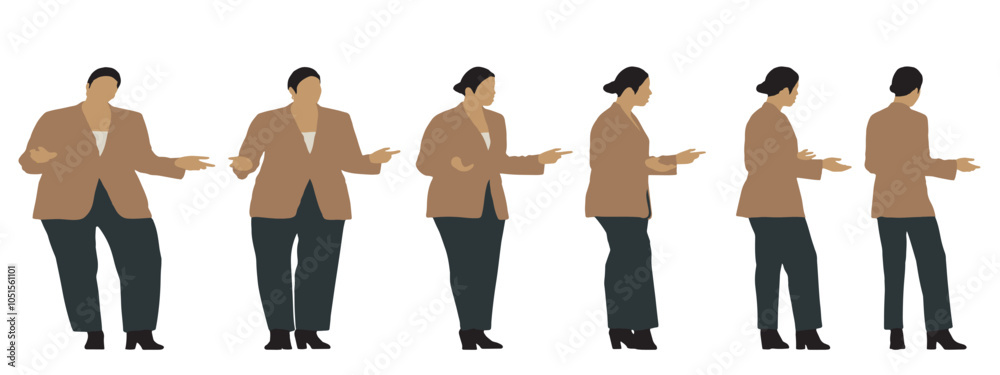 Obraz premium Conceptual fat overweight obese female vs slim fit healthy body after weight loss or diet on white background banner. A fitness, nutrition or obesity, health shape illustration vector as silhouettes