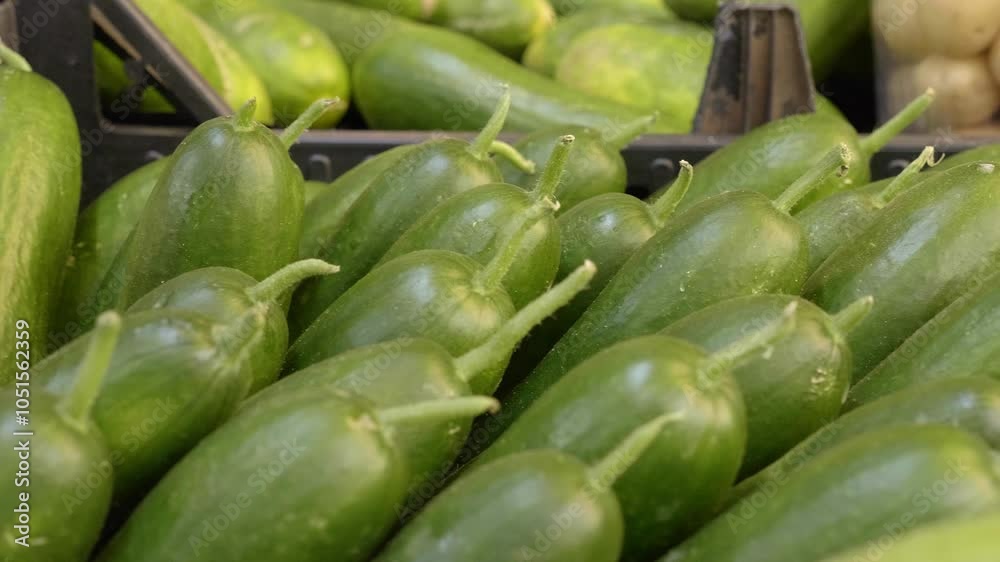 Vibrant zucchinis at an Italian market, symbolizing the fresh, high-quality produce grown in southern Italy and essential to the country’s diverse culinary traditions Vibrant zucchinis at an Italian market, symbolizing the fresh, high-quality produce grown in southern Italy and essential to the country’s diverse culinary traditions