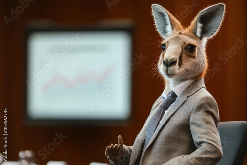 Business Kangaroo in a Suit 