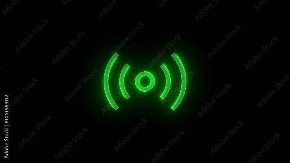 Streaming stroke icon glowing neon animation Streaming stroke icon glowing neon animation