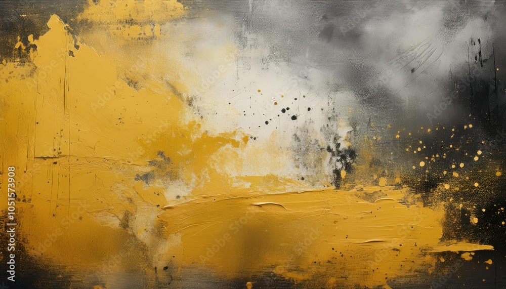 Dynamic Abstract Textured Canvas Background with Blended Gray, White, and Mustard Yellow Hues. Ideal for Modern Art Projects, Minimalist Decor, Urban Designs, and Creative Branding Concepts