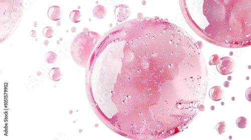 Pink Bubbles: Abstract Macro Photography of Water Droplets
