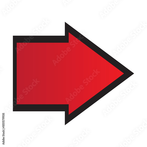 Arrow icon. flat style Arrow symbol. simple Arrow icon on a white background.