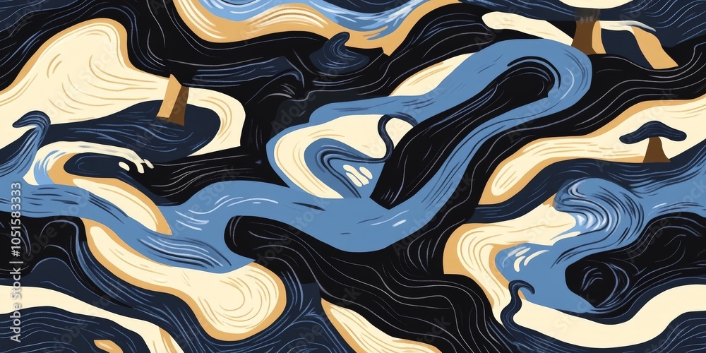 Abstract Swirling Landscape. Abstract Swirling Landscape.