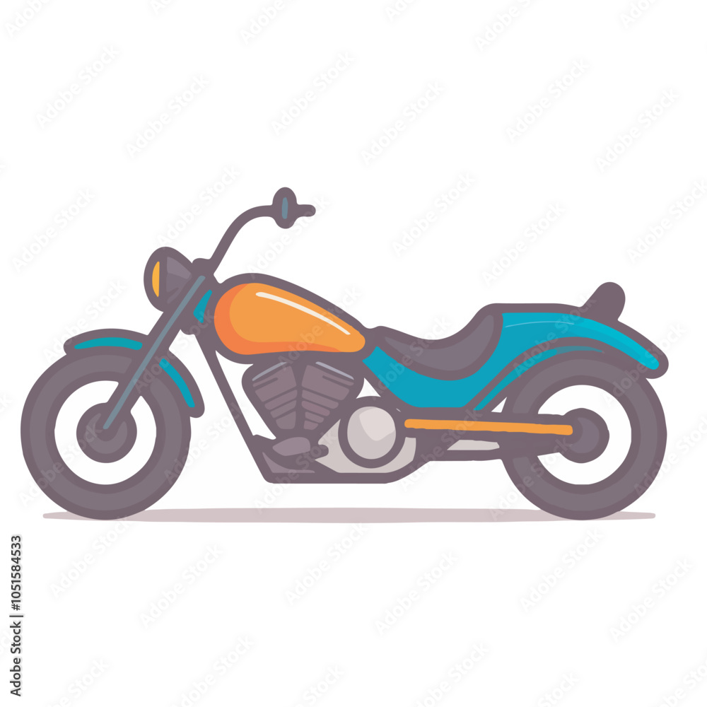 Fototapeta premium Art and Illustration of car and motorcycle perfect for design