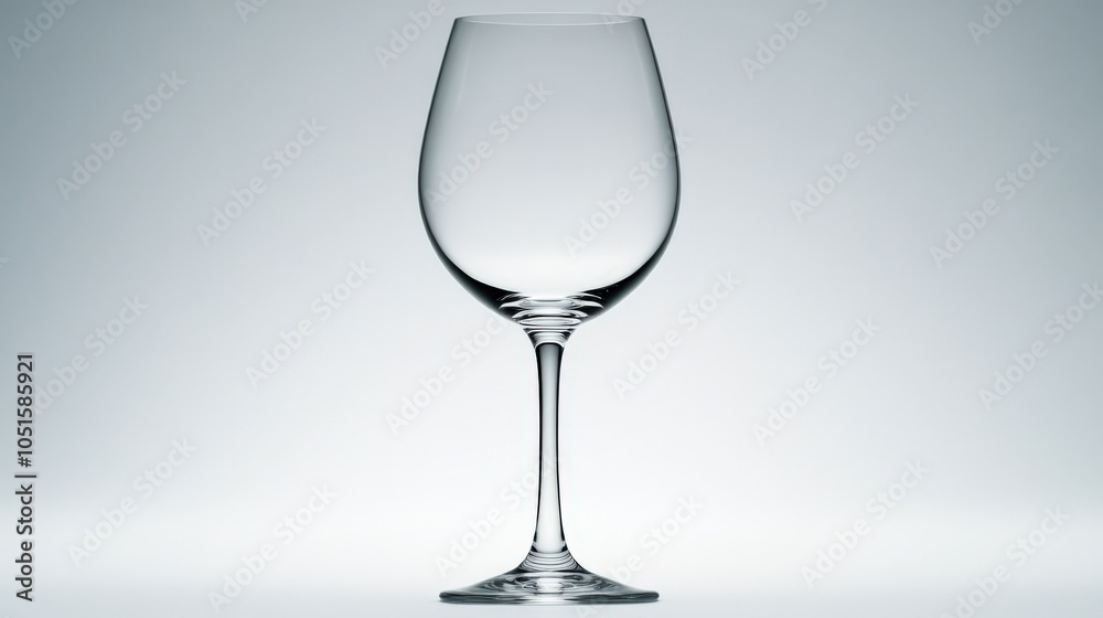 Fototapeta premium Elegant Minimalist Wine Glass Against Soft Background