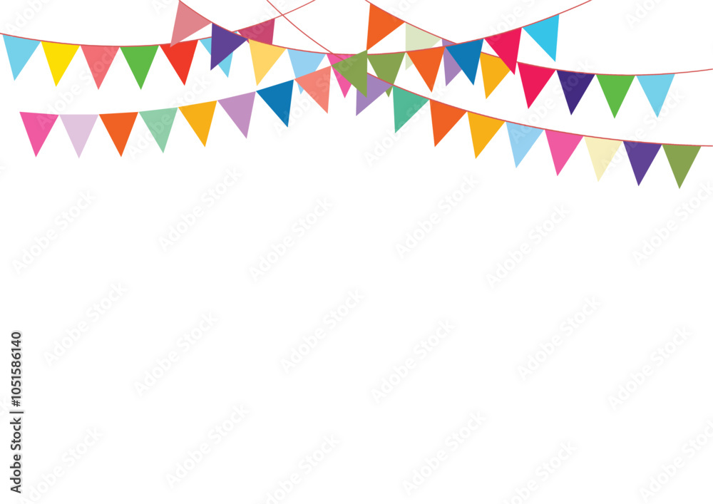 Obraz premium ribbons on white background Party time and fun in style.