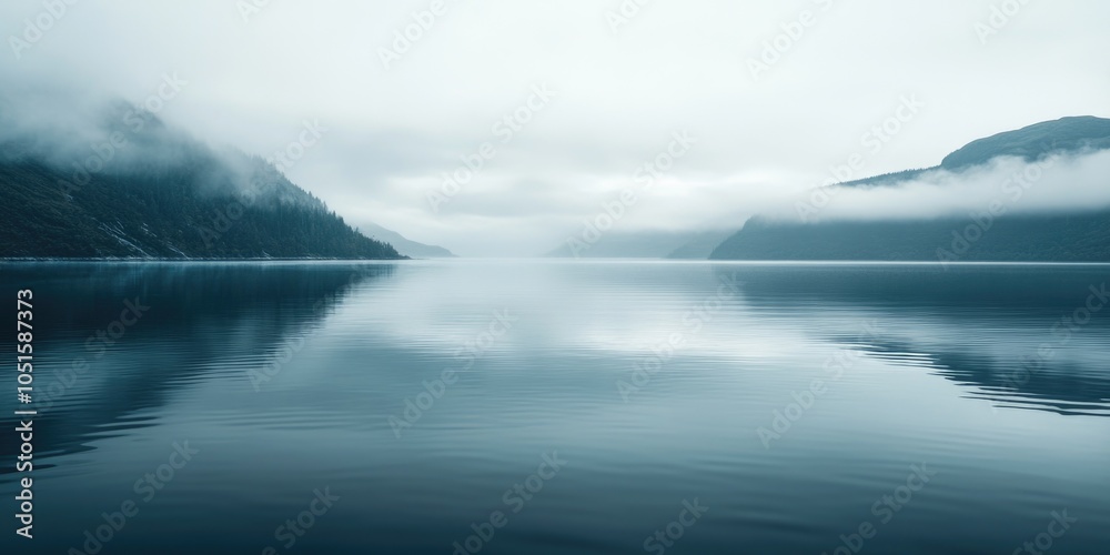 Obraz premium A serene lake surrounded by majestic mountains, perfect for a peaceful retreat or outdoor adventure