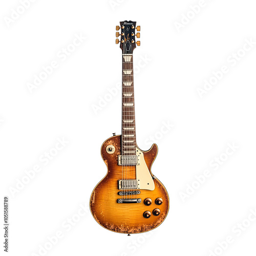 acoustic guitar isolated on white