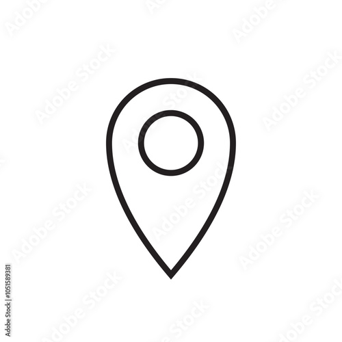 Free Download Map pin, location icon in line style. Address sign symbol - GFXLoad