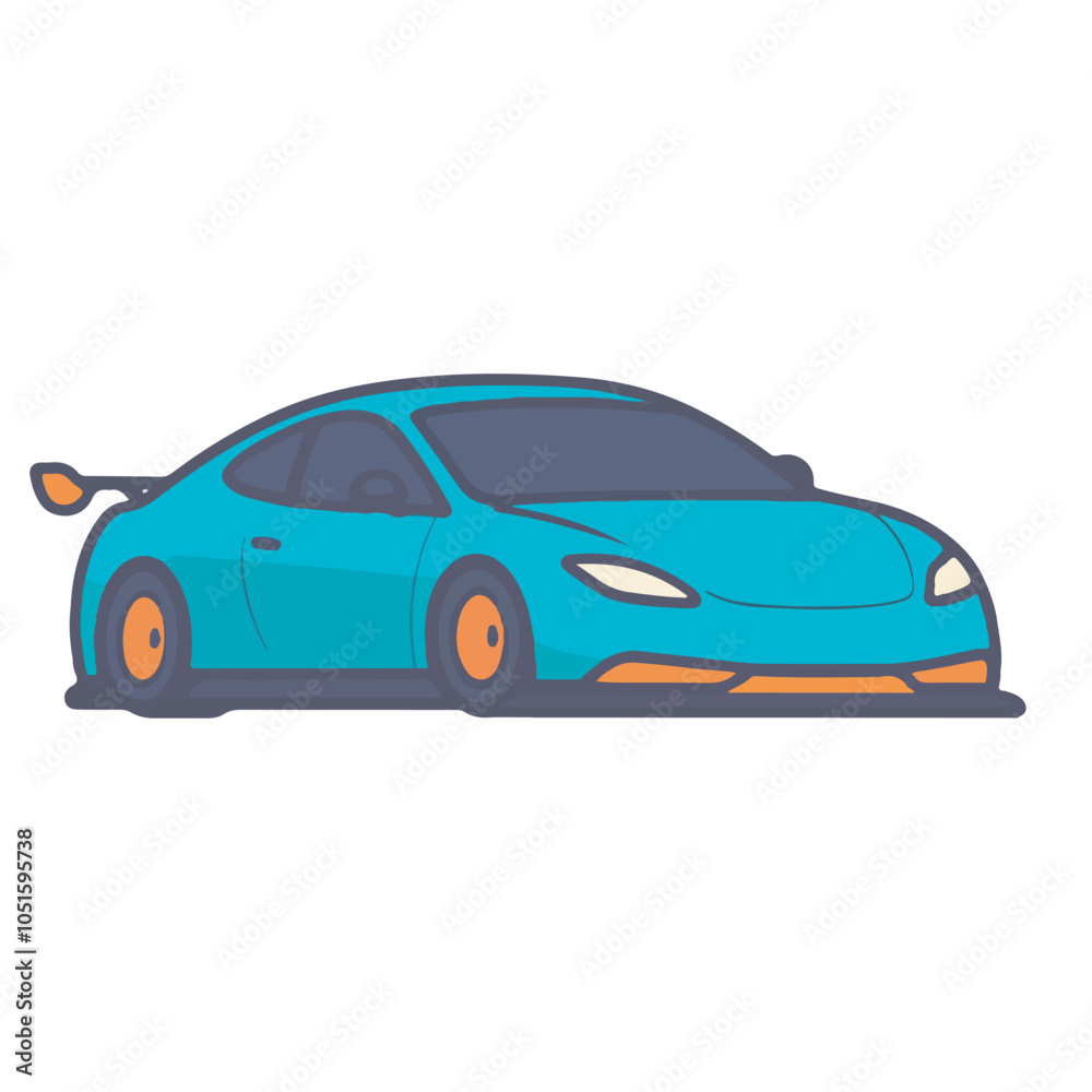 Fototapeta premium Art and Illustration of car and motorcycle perfect for design