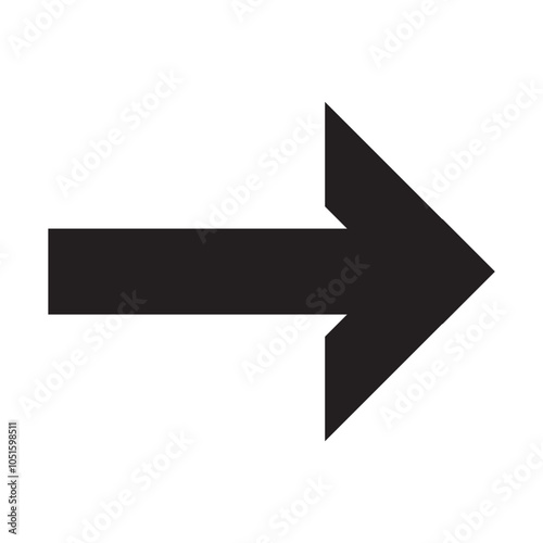 Arrow icon. flat style Arrow symbol. simple Arrow icon on a white background.