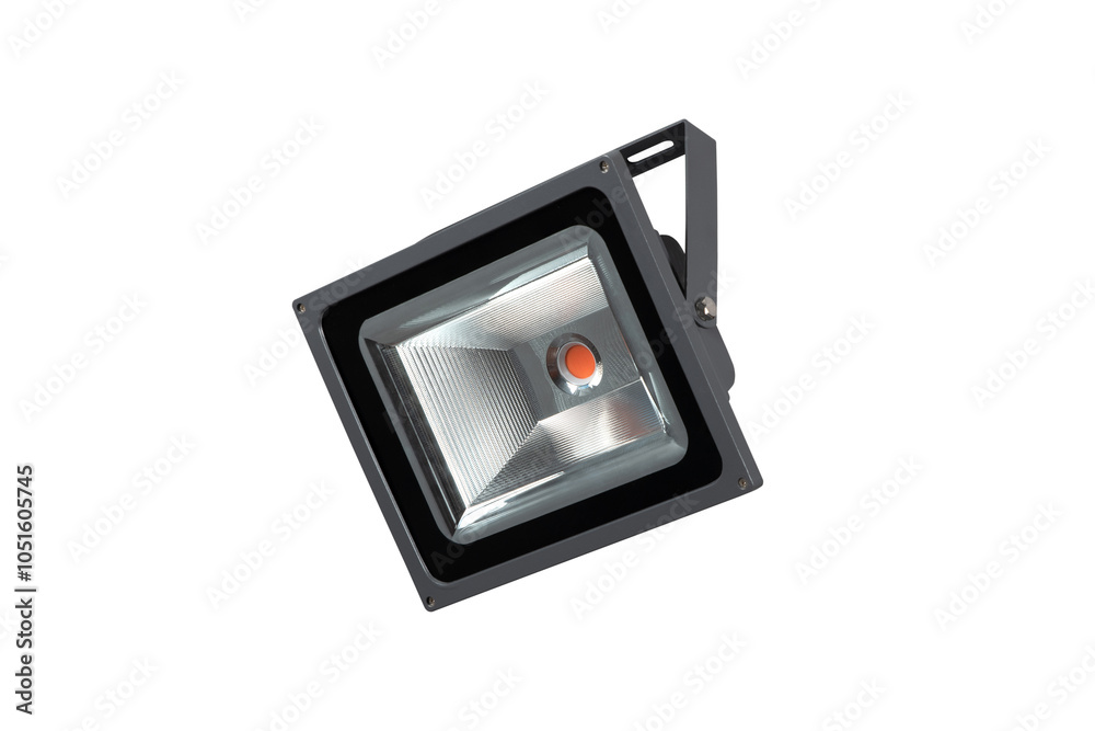 Obraz premium Professional Outdoor LED Flood Light with Adjustable Mounting Bracket, Industrial Grade Waterproof Lighting Fixture with Heat Sink Design for Commercial Use