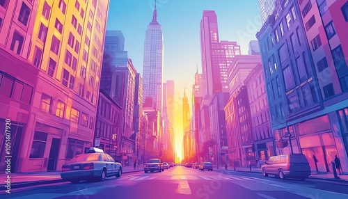 Vivid illustration of a motivational quote in an urban setting, colorful graphics, engaging design, and an inspiring, modern feel