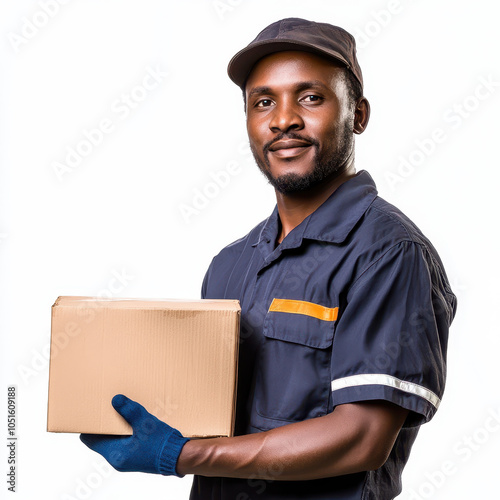 delivery man with parcel