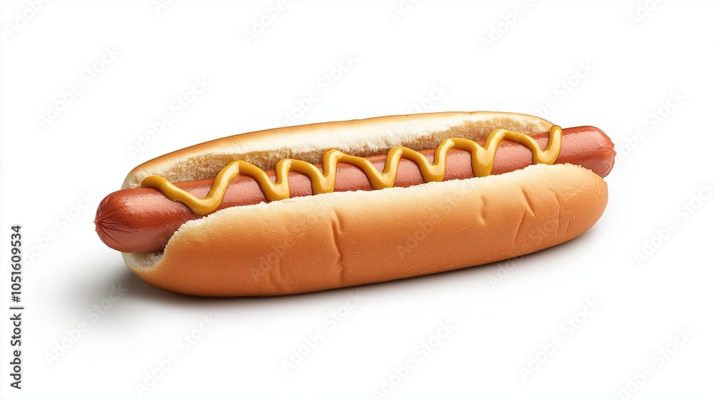 Hot dog isolated on background Hot dog isolated on background