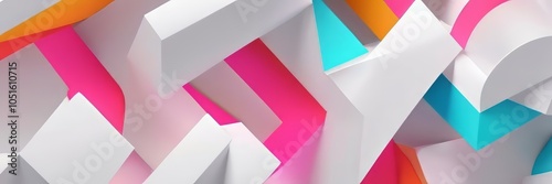 Abstract 3D geometric cube shapes dynamic background pattern