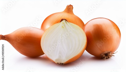 onions on a white