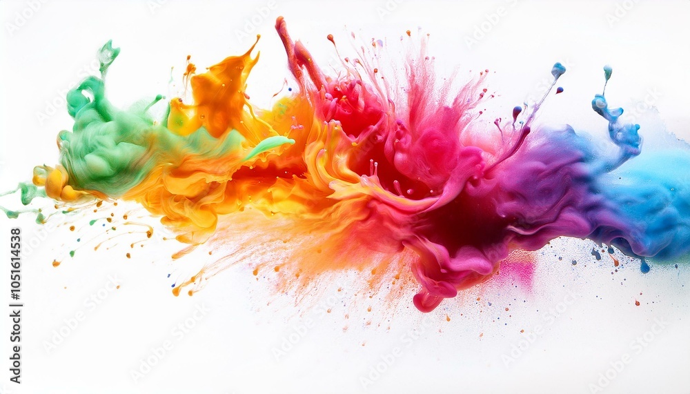 Naklejka premium colorful paint splashes