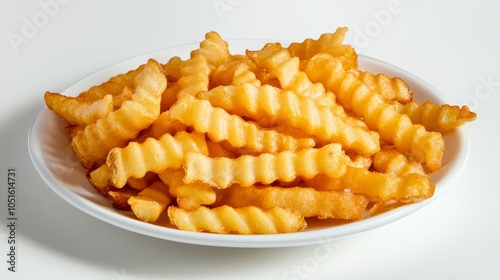french fries on white