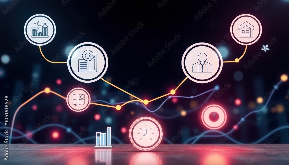 Futuristic Data Visualization of Financial Growth and Technology Advancement Futuristic Data Visualization of Financial Growth and Technology Advancement