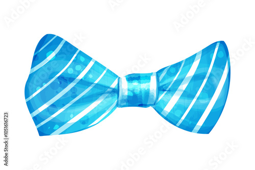 Bow tie. Vector watercolor illustration of men's clothing accessory