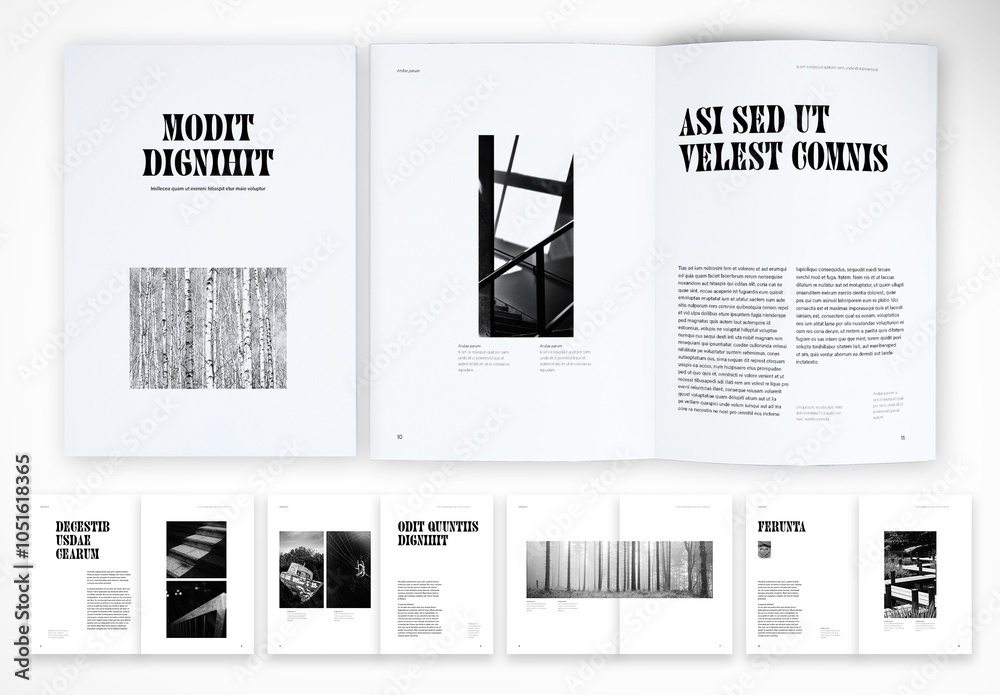 Sophisticated Corporate Report Layout Stock Template | Adobe Stock