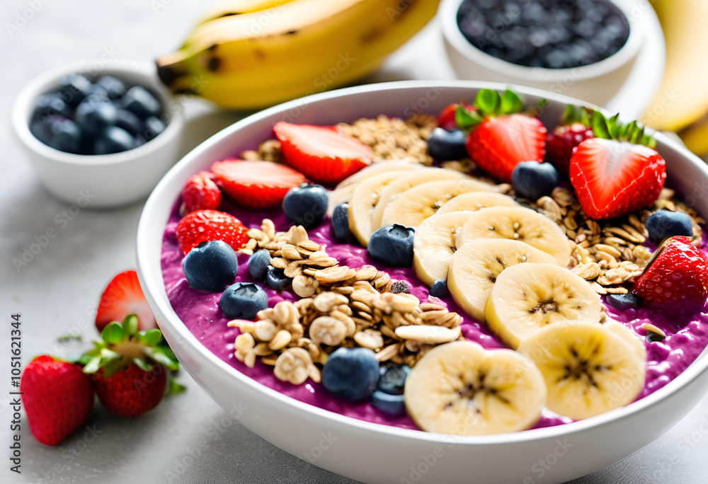 Fototapeta premium muesli with berries