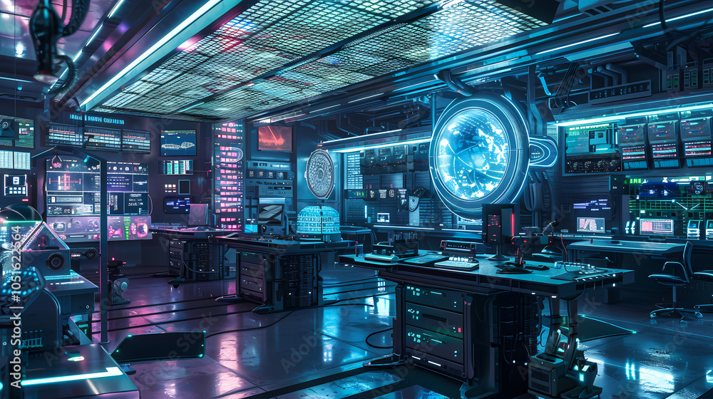 High-Tech Security Operations Room