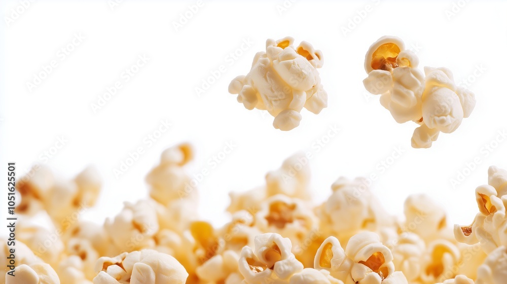 Popcorn isolated on background 